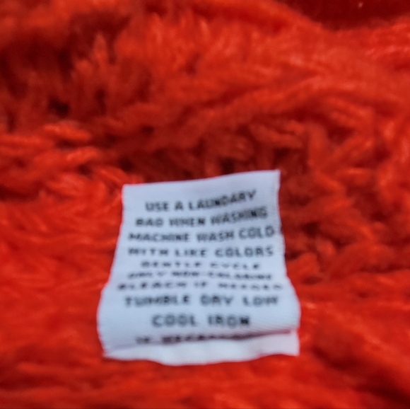 525 America Hand Braided Cable Fringe Top Persimmon Size XS - Picture 10 of 10